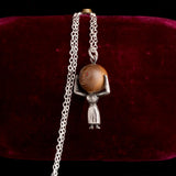 WWI Era "Touch Wud" Lucky Charm Necklace