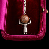 WWI Era "Touch Wud" Lucky Charm Necklace