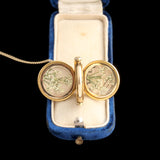 Victorian Double Sided Enamel Bird Locket