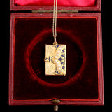 Early Victorian Pearl & Enamel Book-Shaped Vinaigrette