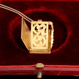 Early Victorian Pearl & Enamel Book-Shaped Vinaigrette