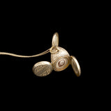 Victorian Greek Key Motif Triple Compartment Locket