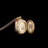 Victorian Greek Key Motif Triple Compartment Locket