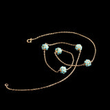 Victorian Turquoise Pavé Orbs Necklace
