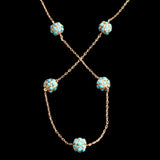 Victorian Turquoise Pavé Orbs Necklace