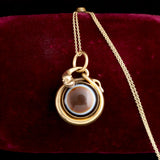Early Victorian Coiled Snake & Banded Agate Locket
