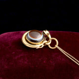 Early Victorian Coiled Snake & Banded Agate Locket