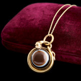 Early Victorian Coiled Snake & Banded Agate Locket
