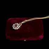 Georgian Garnet & Diamond Halley's Comet Necklace