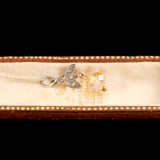 Edwardian Diamond Trefoil & Citrine Necklace