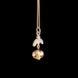 Edwardian Diamond Trefoil & Citrine Necklace