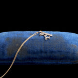 Victorian Rose Cut Diamond "A" Pendant