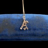 Victorian Rose Cut Diamond "A" Pendant