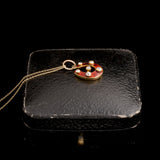 Victorian Diamond & Enamel Horseshoe Necklace