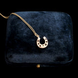 Victorian Lucky Seven Diamond Horseshoe Necklace