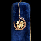 Victorian Lucky Clover & Horseshoe Necklace