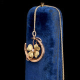 Victorian Lucky Clover & Horseshoe Necklace