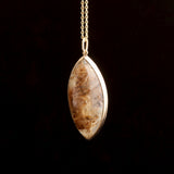 Victorian Rutilated Quartz Navette Necklace