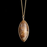Victorian Rutilated Quartz Navette Necklace