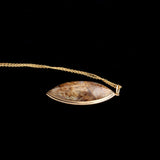 Victorian Rutilated Quartz Navette Necklace