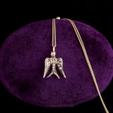 Victorian Rose Cut Diamond Bird Necklace