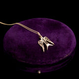 Victorian Rose Cut Diamond Bird Necklace