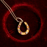 Victorian Ruby & Diamond Horseshoe Necklace