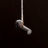 Victorian Carved Agate Whistle Necklace