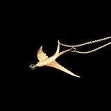 Victorian Swallow & Emerald Necklace