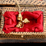 Victorian Gold Nugget Shamrock Necklace