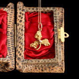 Victorian Gold Nugget Shamrock Necklace