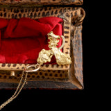 Victorian Gold Nugget Shamrock Necklace