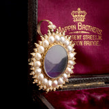 Victorian Pearl Sunburst Locket
