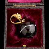 Victorian Banded Agate Snake Pendant