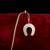 Late Victorian Rose Cut Diamond Double Horseshoe Necklace