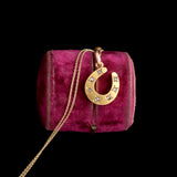 Victorian Rose Cut Diamond Horseshoe Pendant