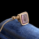 Georgian "Forget Me Not" Amethyst Seal Necklace