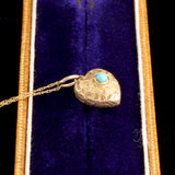 Victorian Gold Nugget Textured Heart Locket