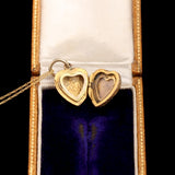 Victorian Gold Nugget Textured Heart Locket