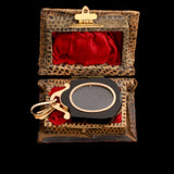 Victorian Onyx, Pearl & Enamel Padlock Locket