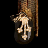 Victorian Onyx, Pearl & Enamel Padlock Locket