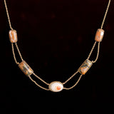 Victorian Agate & Jasper Festoon Necklace