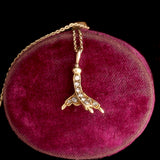 Victorian Diamond Claw Necklace