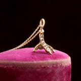 Victorian Diamond Claw Necklace