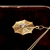 Imperial Russian Fly in a Spiderweb Pendant