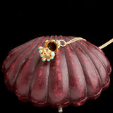 Early Victorian Turquoise & Gold Pear-Shaped Concealed Locket
