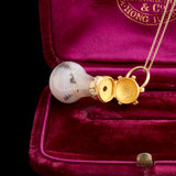 Georgian Carved Agate Scent Vial Necklace