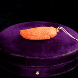 Early 19th Century Carved Coral Parrot Necklace