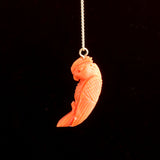 Early 19th Century Carved Coral Parrot Necklace