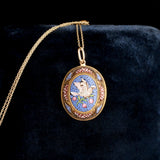 Victorian Micromosaic Dove Grand Tour Necklace